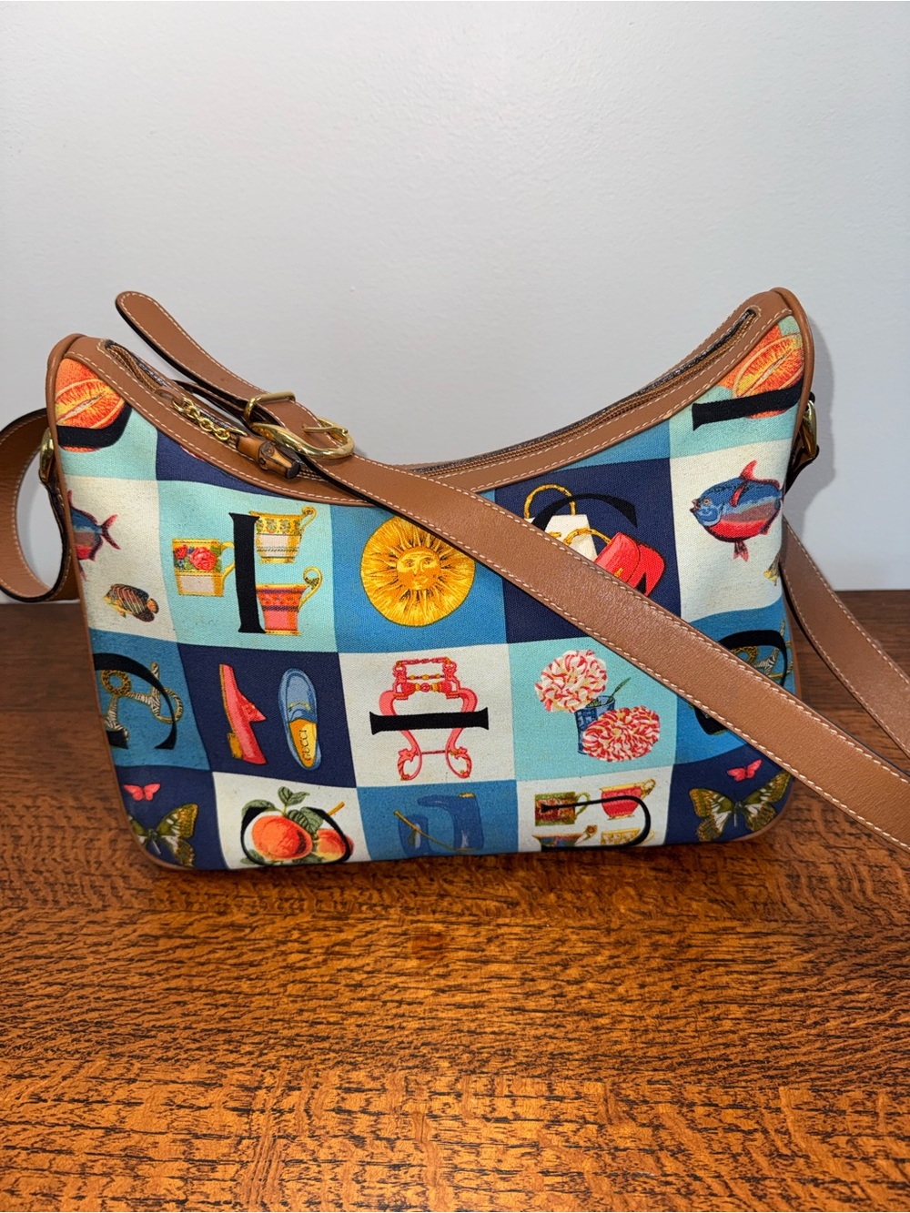Gucci Alphabet Patchwork Crossbody Messenger Bag with COA - Vintage